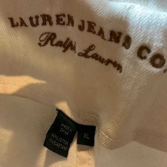 White Ralph Lauren Jean Jacket Gold Clasps - Picture 2 of 5